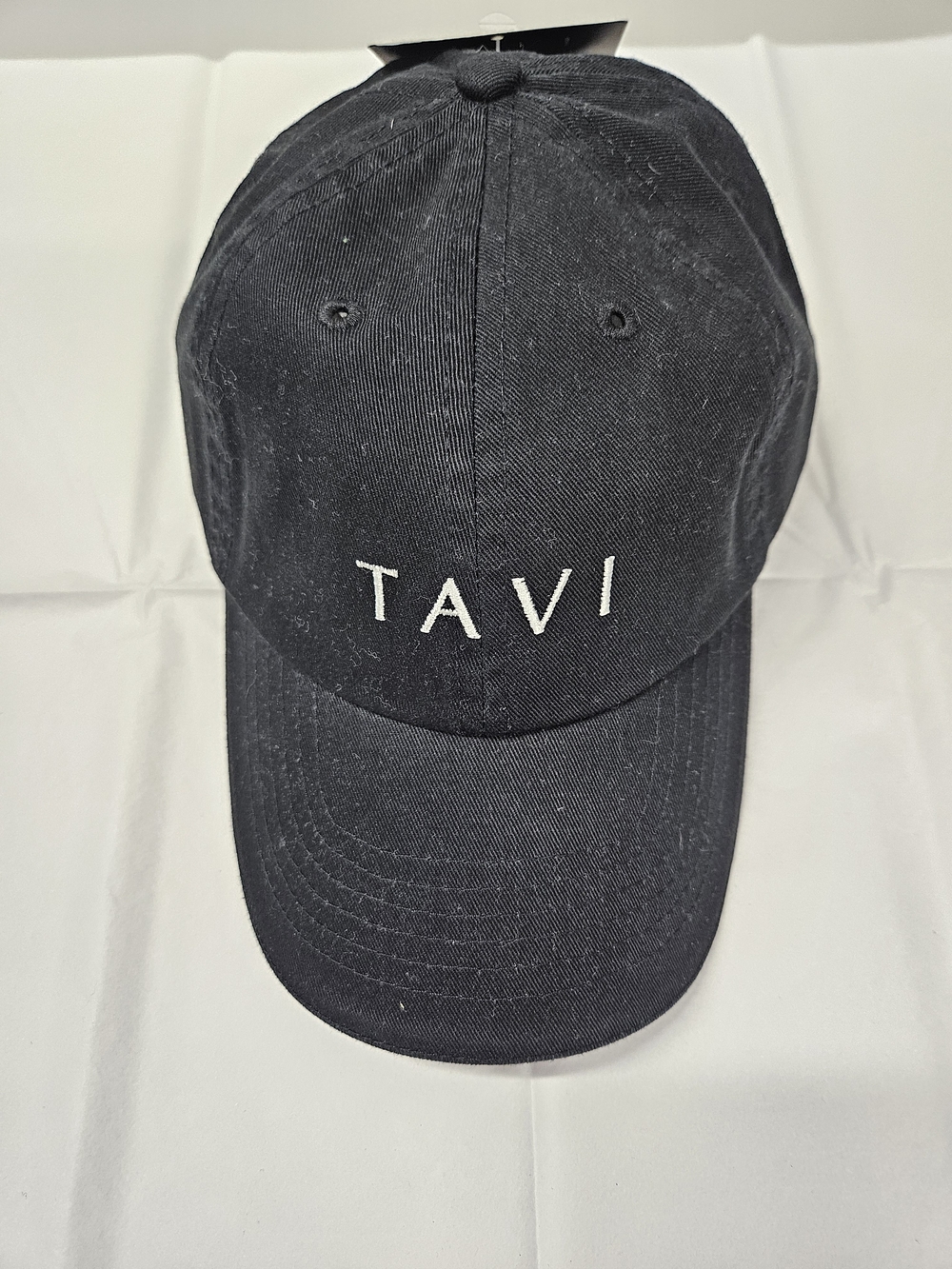 TAVI Black Embroidered Logo Adjustable Dad Cap NWT